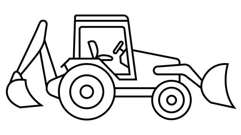 Tranh tô màu máy xúc đẹp nhất cho bé tập tô (21)