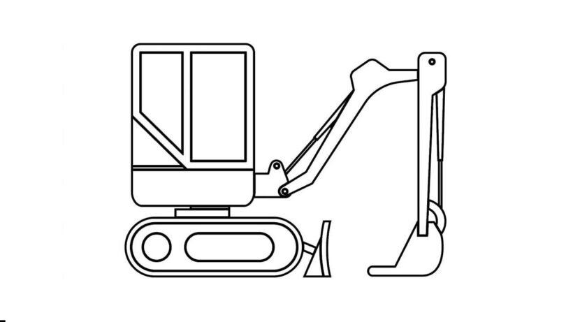 Tổng hợp các bức tranh tô màu máy xúc đẹp nhất d