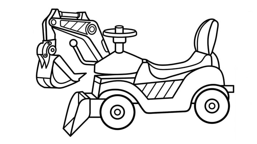 Tổng hợp các bức tranh tô màu máy xúc đẹp nhất d