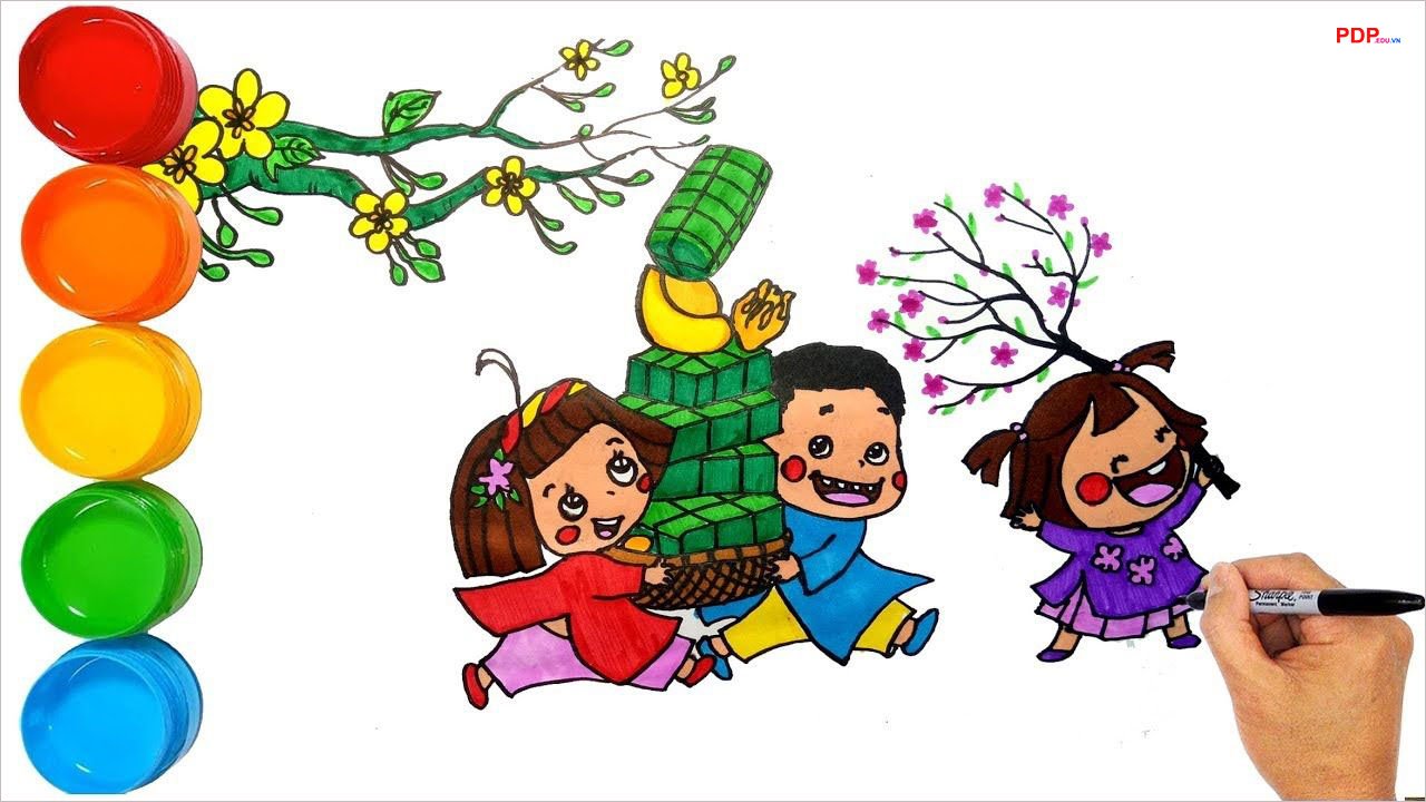 tranh to mau ngay tet dep nhat