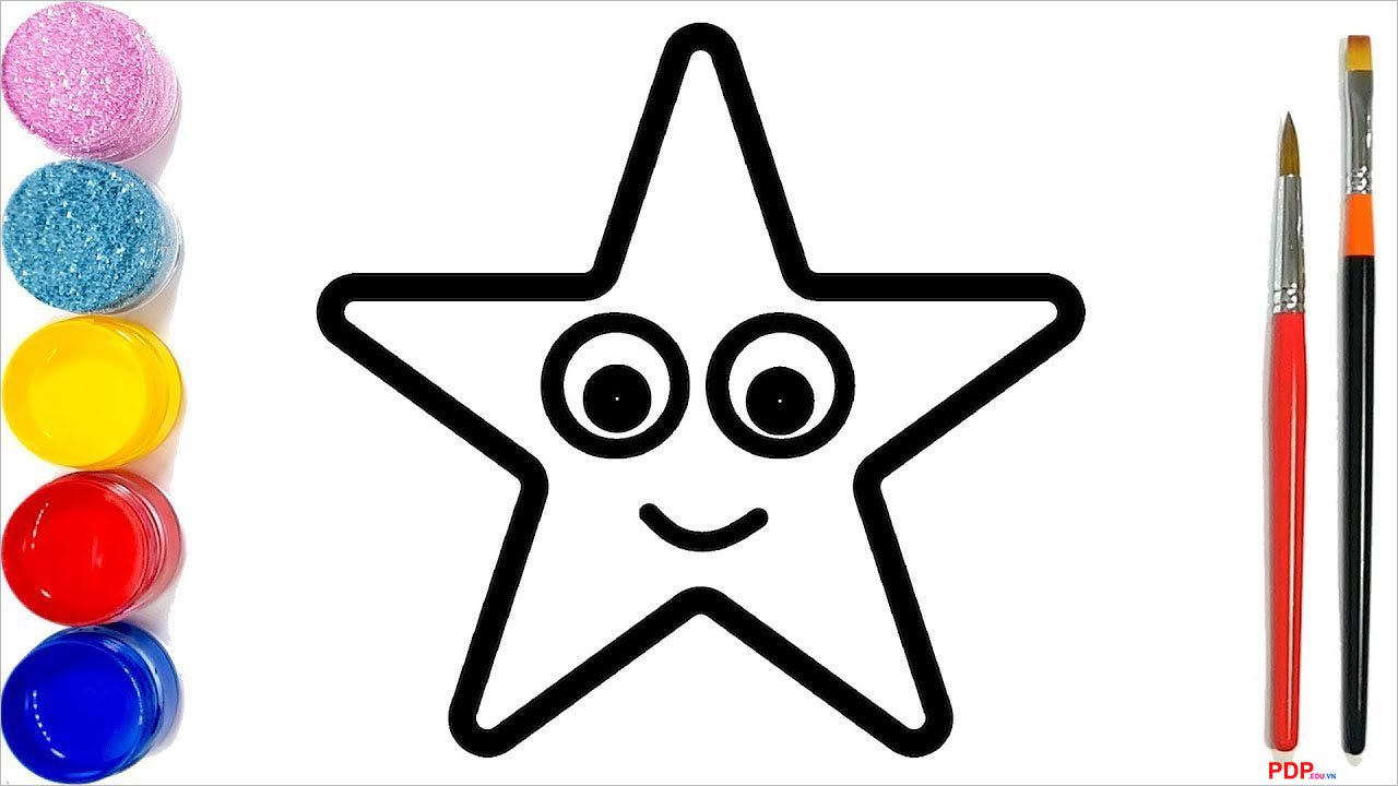 tranh to mau ngoi sao dep nhat