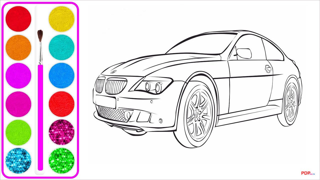 tranh to mau o to dep nhat