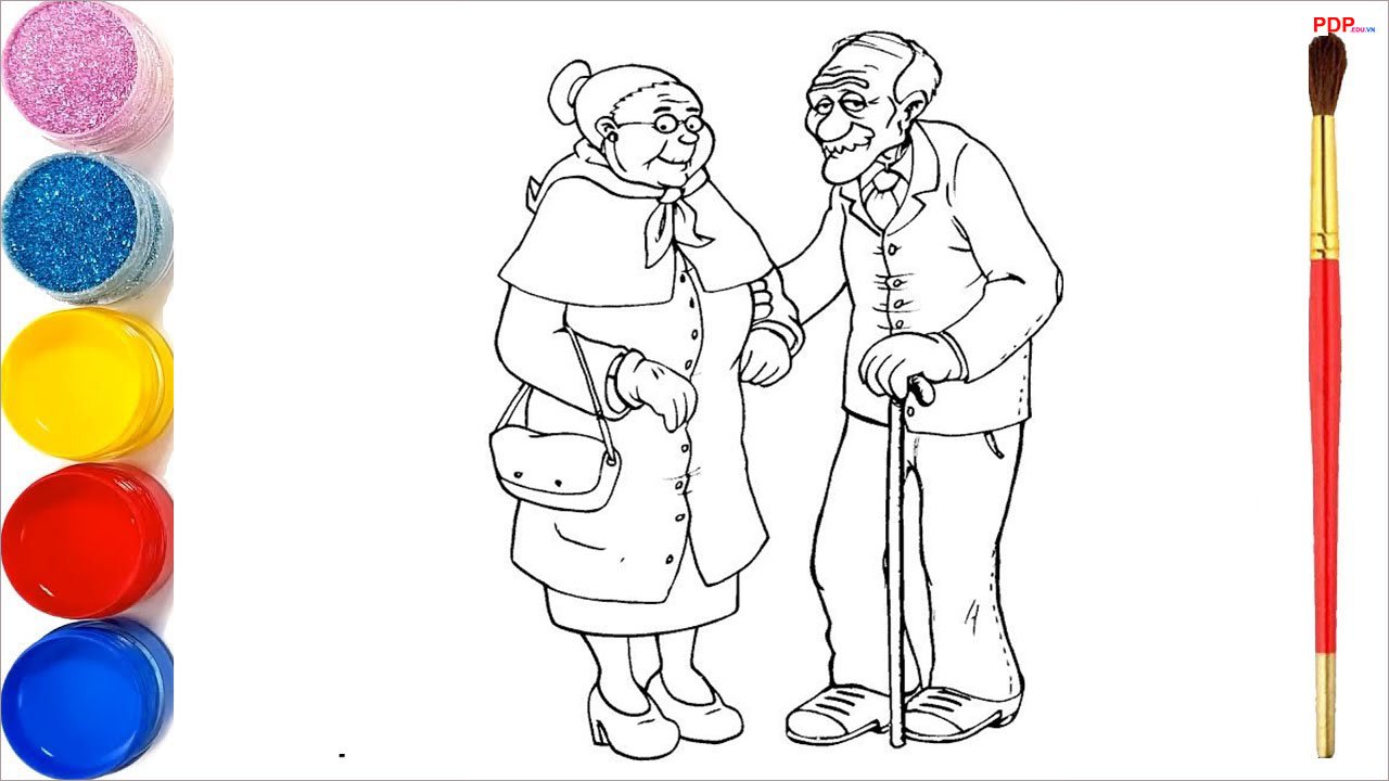 tranh to mau ong ba dep nhat