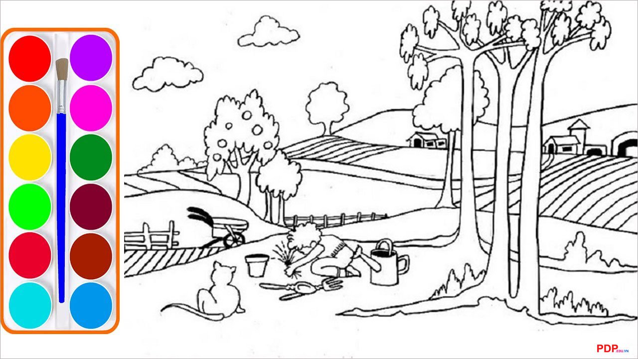 tranh to mau phong canh dep nhat