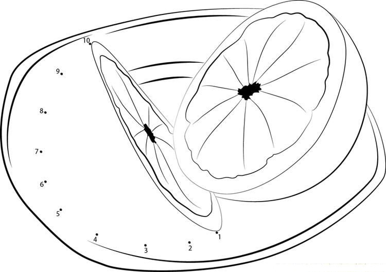 Tranh tô màu quả bưởi đơn giản cho bé tập tô (27)
