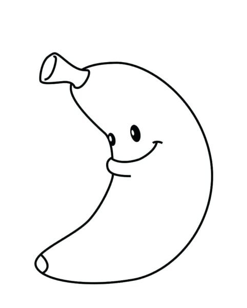 Tranh tô màu quả chuối cho bé tập tô (30)