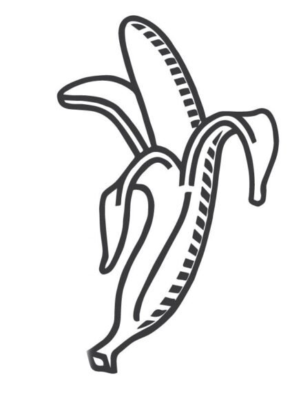 Tranh tô màu quả chuối cho bé tập tô (31)