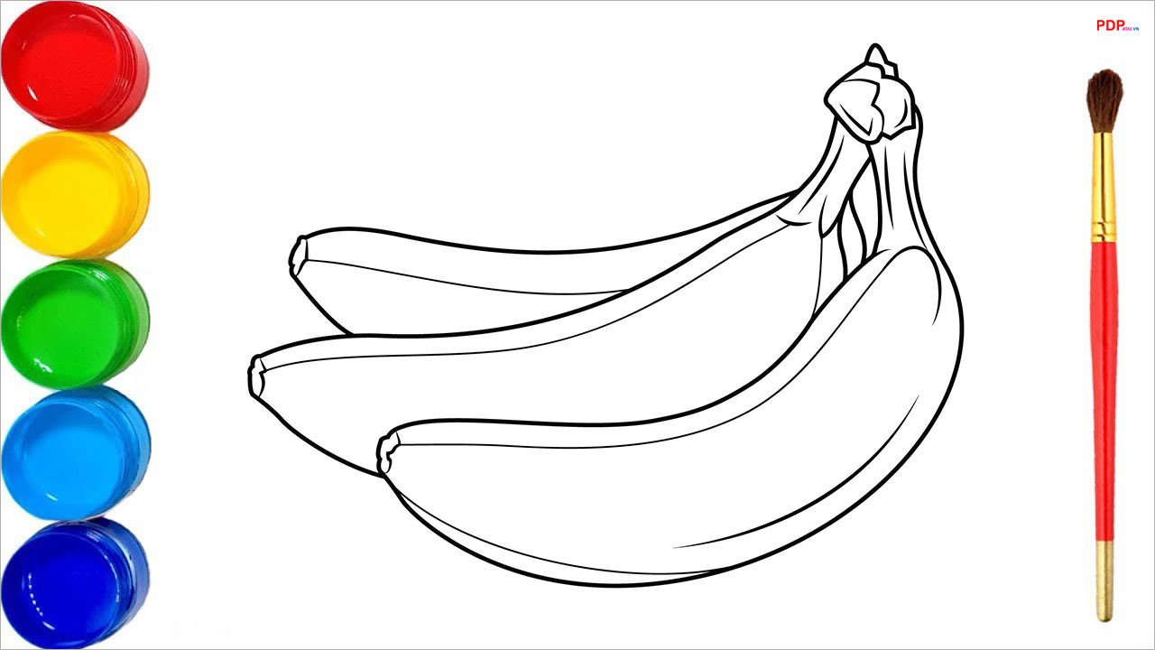 tranh to mau qua chuoi dep nhat