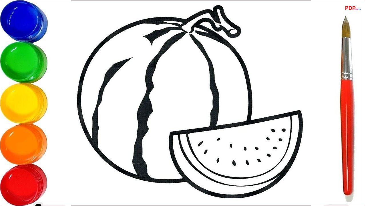 tranh to mau qua dua hau dep nhat