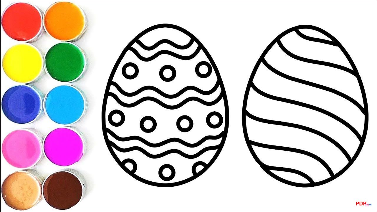 tranh to mau qua trung dep nhat