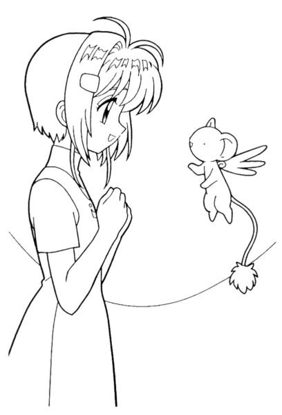 Tranh tô màu Sakura ngầu nhất cho bé tập tô (37)