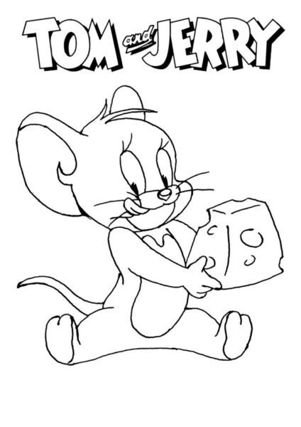 Tranh tô màu Tom and Jerry ngộ nghĩnh cho bé tập tô (30)