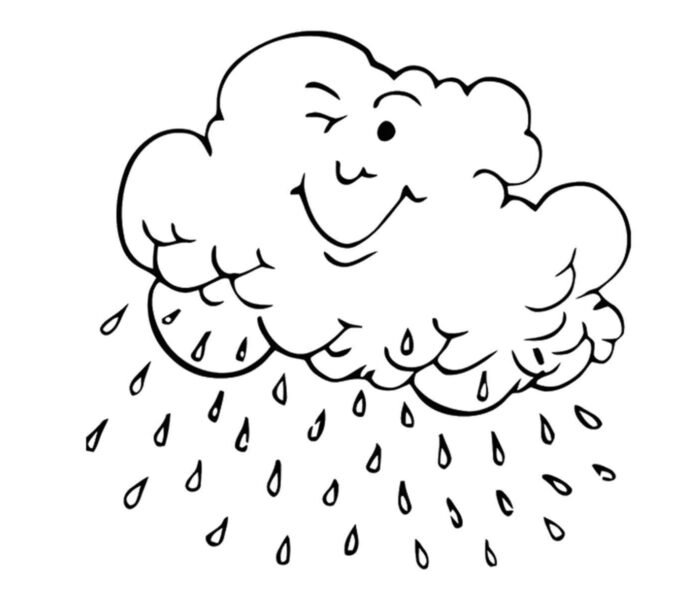 Tranh tô màu trời mưa đẹp nhất cho bé tập tô (31)