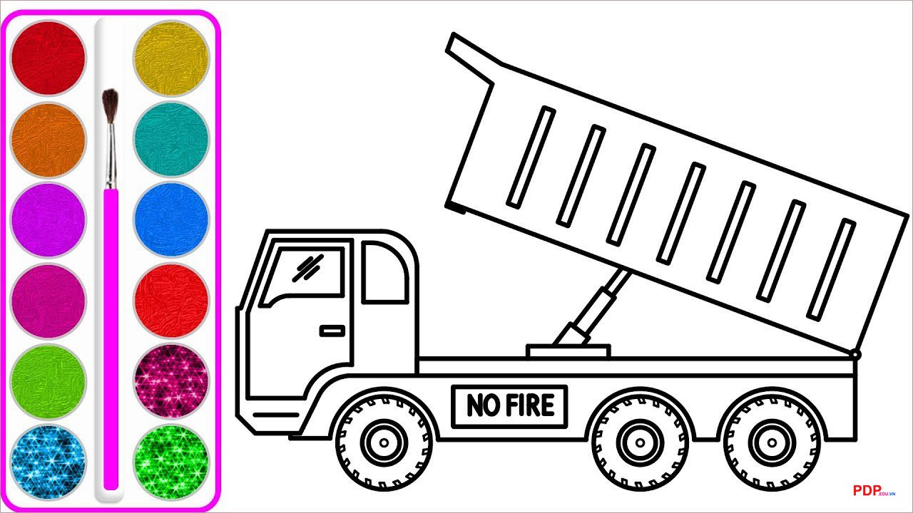 tranh to mau xe tai dep nhat