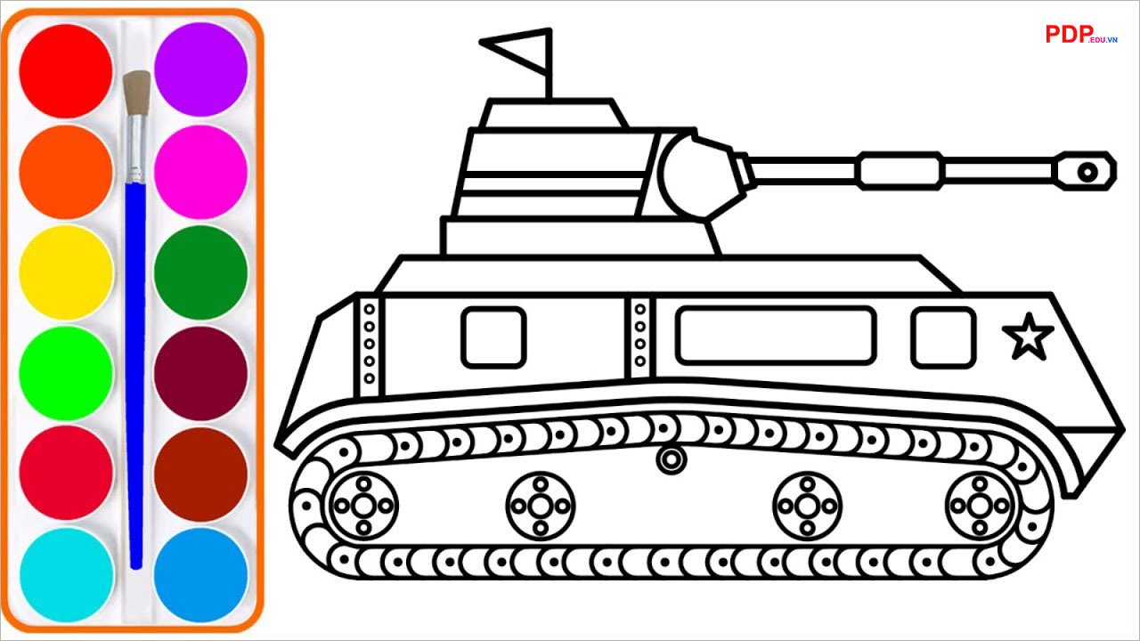tranh to mau xe tang dep nhat