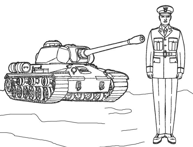 Tranh tô màu xe tăng mạnh mẽ cho bé tập tô (23)