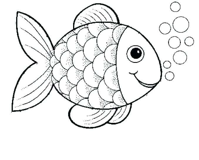 Tranh vẽ chưa tô màu chú cá vàng đẹp nhất cho bé tập tô (4)