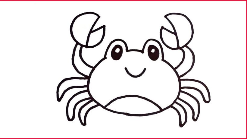 Tổng hợp các bức tranh tô màu con cua ngộ nghĩnh nh