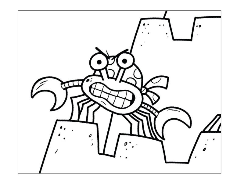 Tổng hợp các bức tranh tô màu con cua ngộ nghĩnh nh