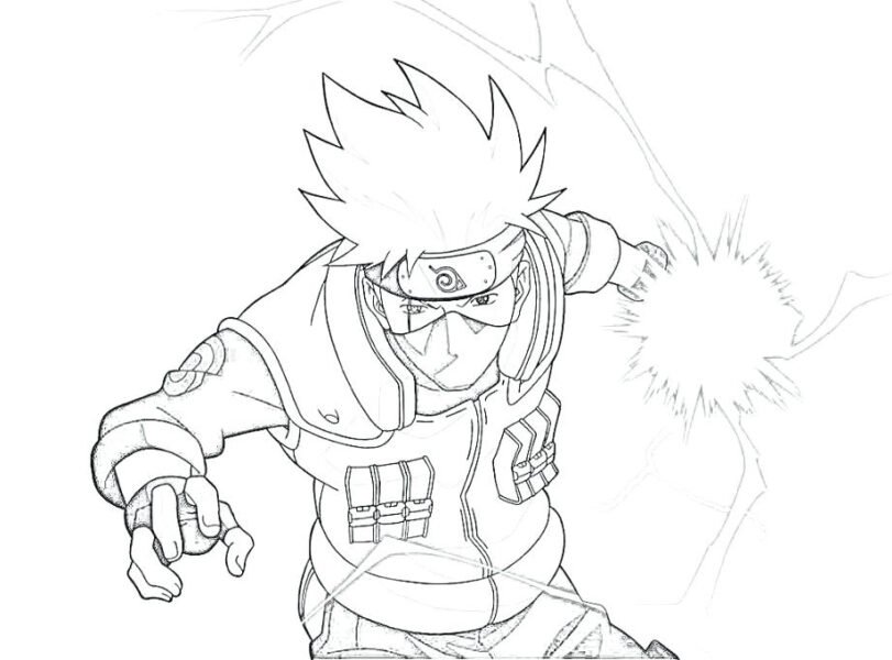 Tranh vẽ chưa tô màu Naruto cực chất cho bé tập tô (10)