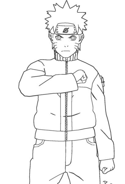 Tranh vẽ chưa tô màu Naruto cực chất cho bé tập tô (11)