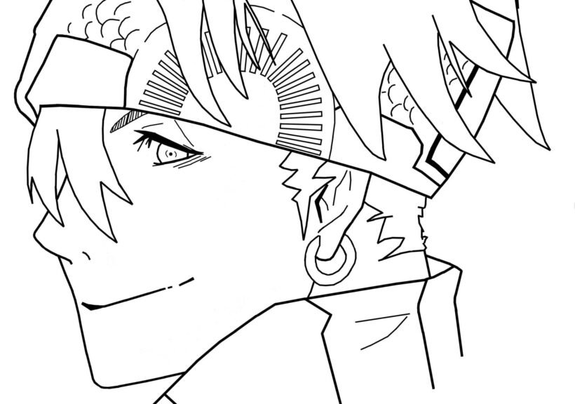 Tranh vẽ chưa tô màu Naruto cực chất cho bé tập tô (8)