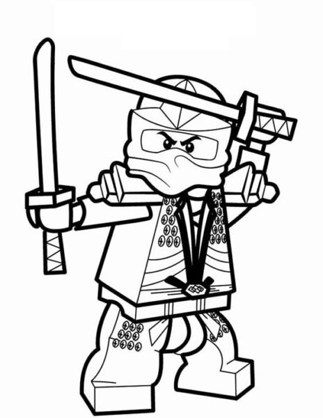 Tranh vẽ chưa tô màu Ninjago chất nhất cho bé tập tô (7)