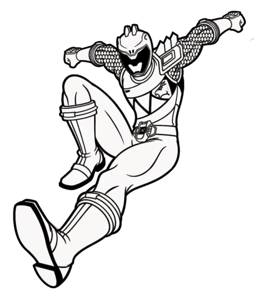 Tranh vẽ chưa tô màu siêu nhân Gao cho bé tập tô (1)