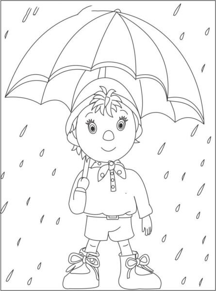 Tổng hợp các bức tranh tô màu trời mưa đẹp nhất