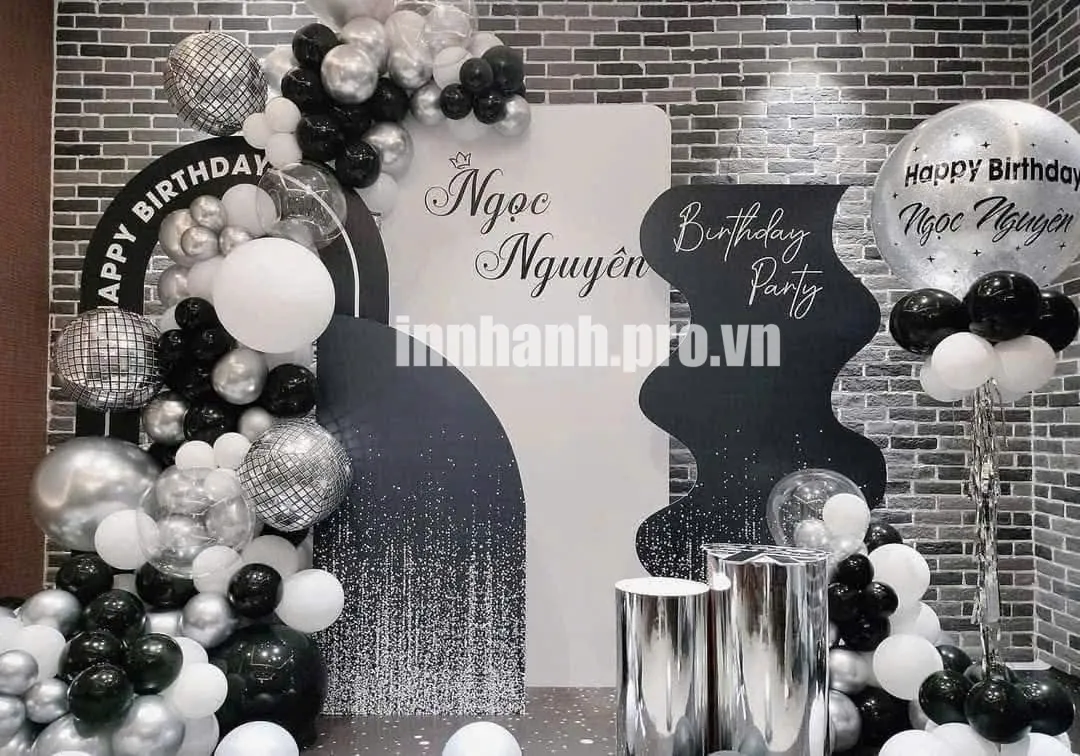 Trang trí sinh nhật bằng bong bóng đơn giản