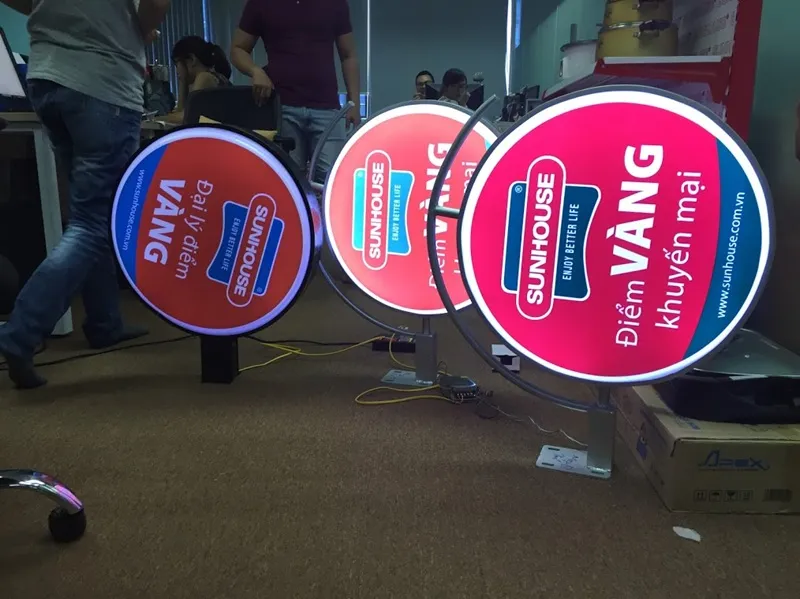 Bảng hiệu tròn Quy trình làm bảng hiệu tròn